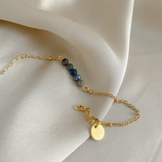 Saffier & Stay Wild Armband - Goud