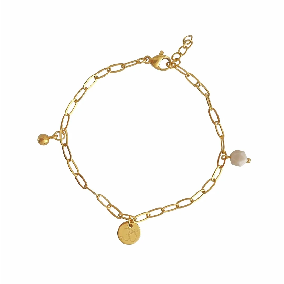 Armband Ohm Bedel & Jade - Goud