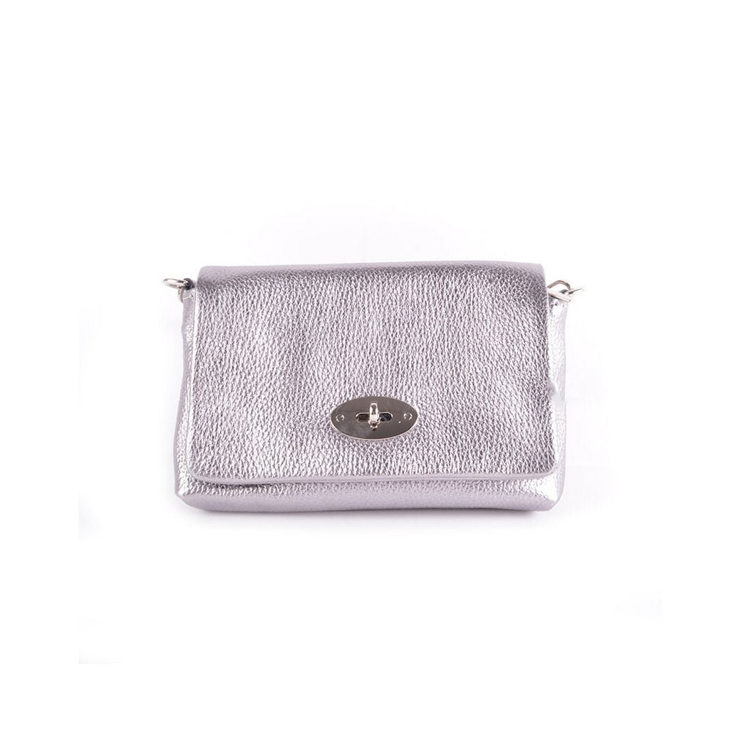 Lederen schoudertas metallic | 5527052