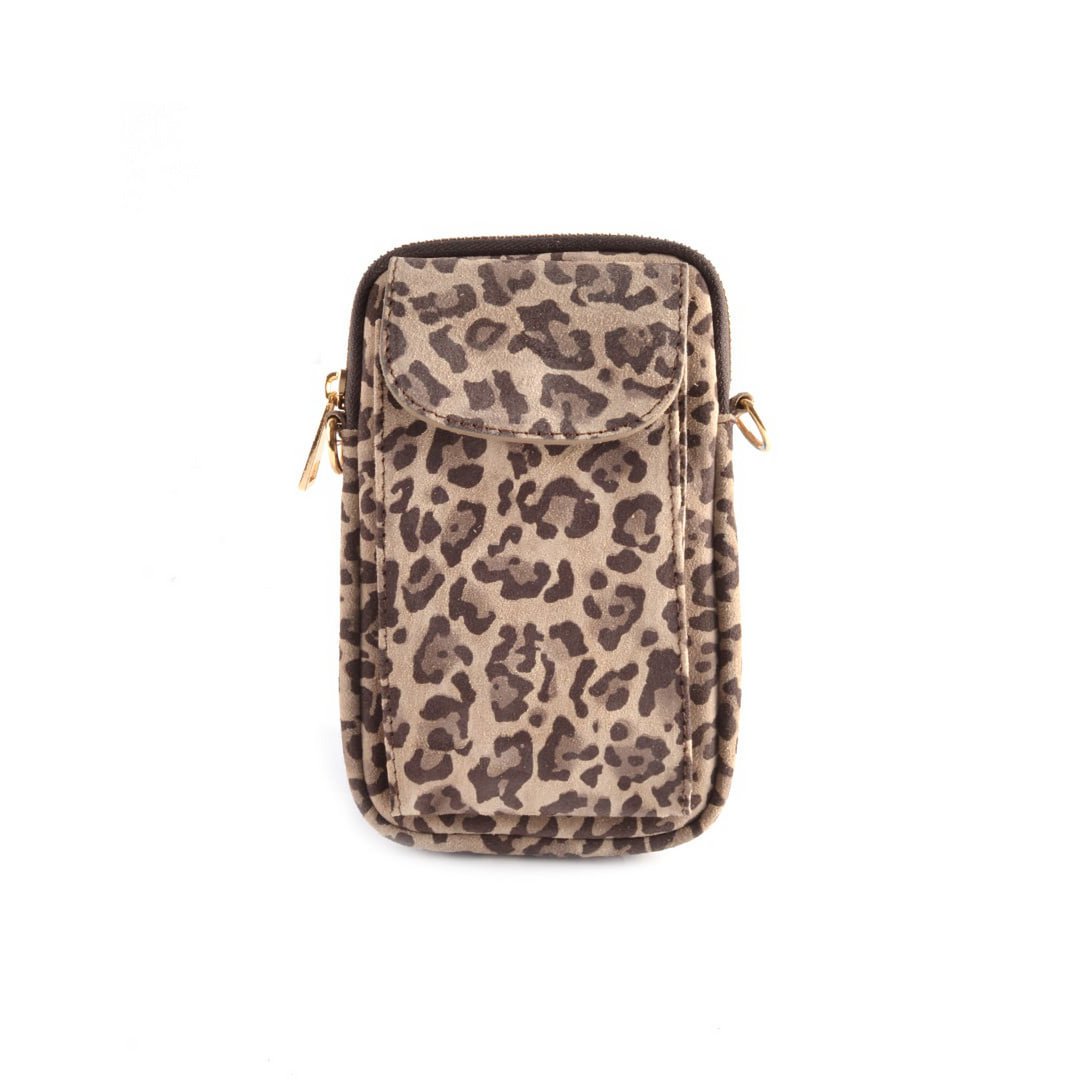 Nubuck telefoontasje | Metallic | 5527922