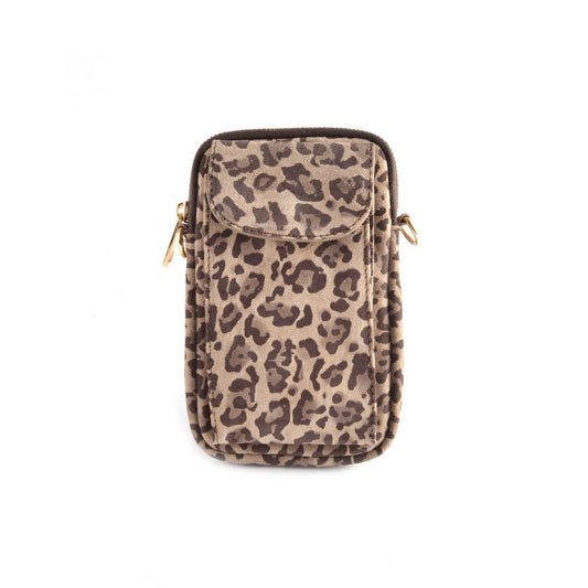 Nubuck telefoontasje | Metallic | 5527922