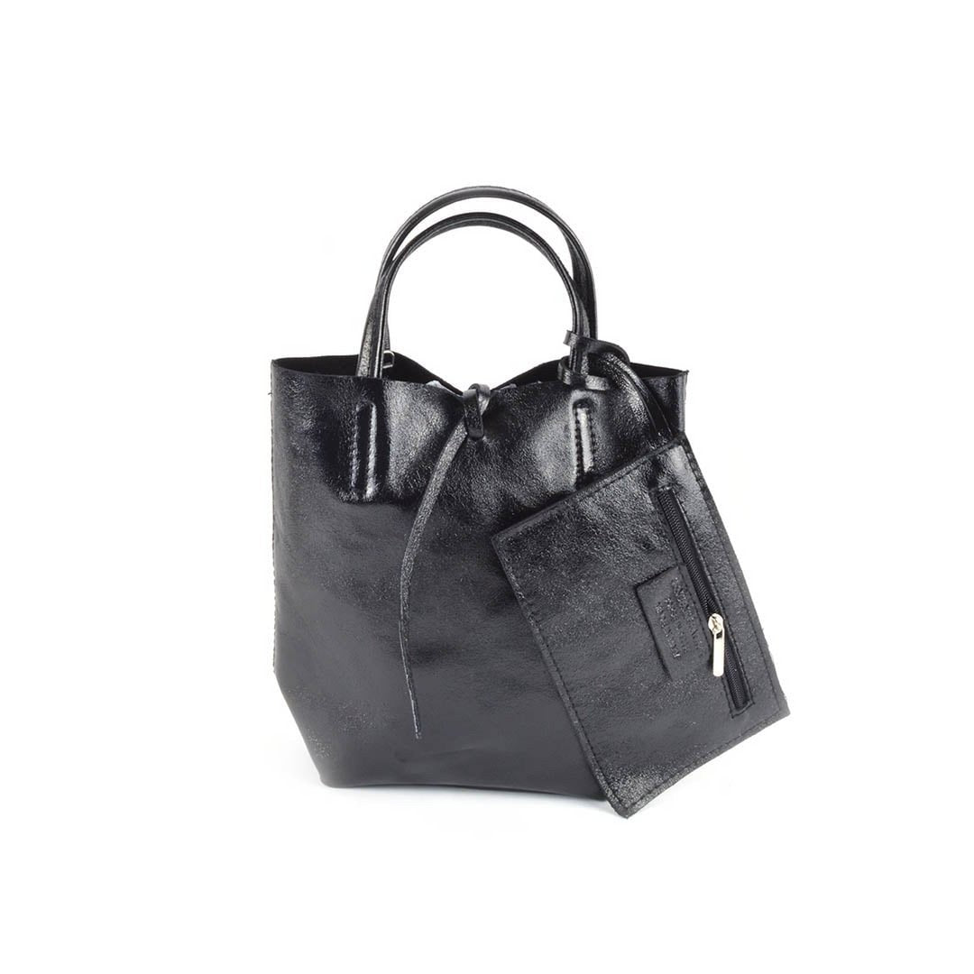 Lederen Mini shopper Metallic | 5526331