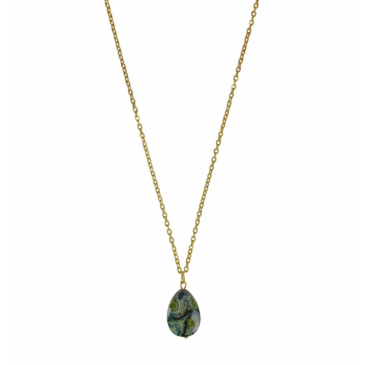 Ketting Kambaba Jaspis - Goud
