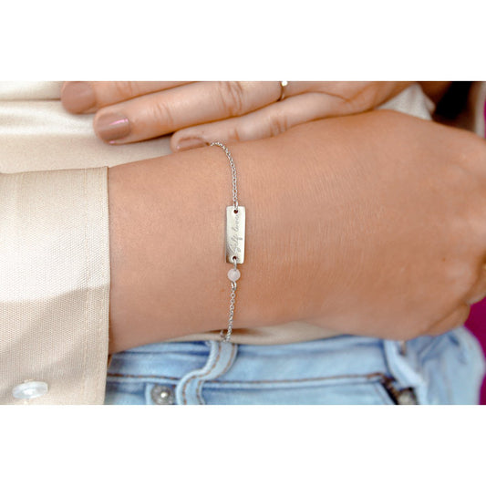 Armbandje Self Love & Rozenkwarts - Zilver