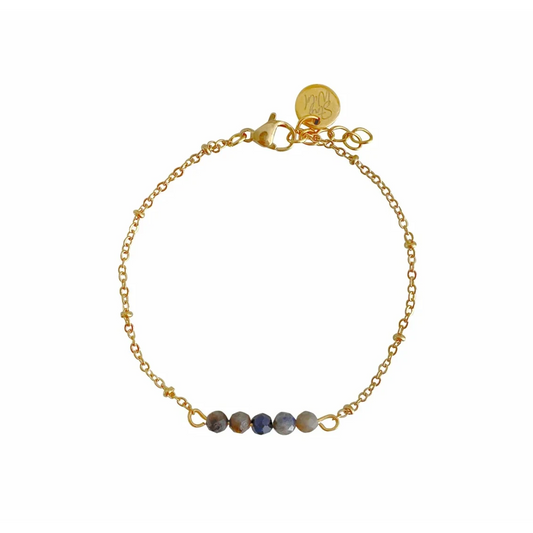 Saffier & Stay Wild Armband - Goud