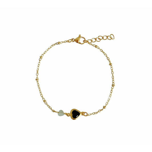 Aventurijn & Kristal Hartje Armband - Goud