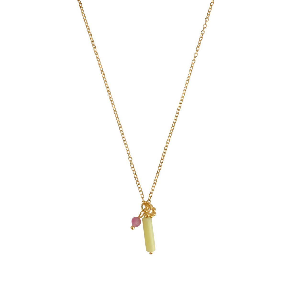 Lemon Jade & Toermalijn Ketting - Goud