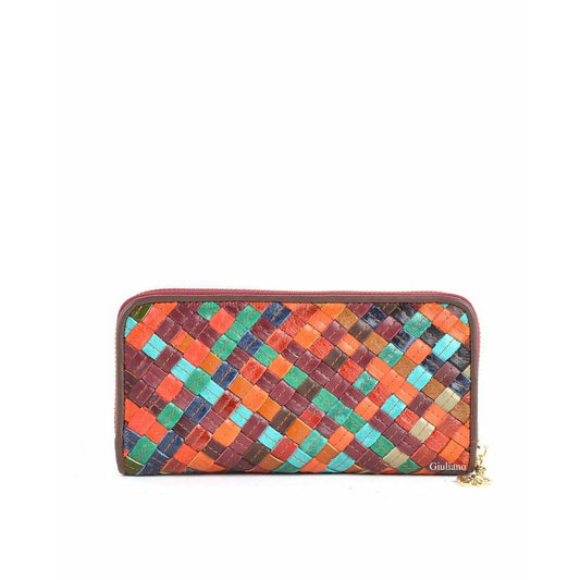 Lederen portemonnee | Multicolor