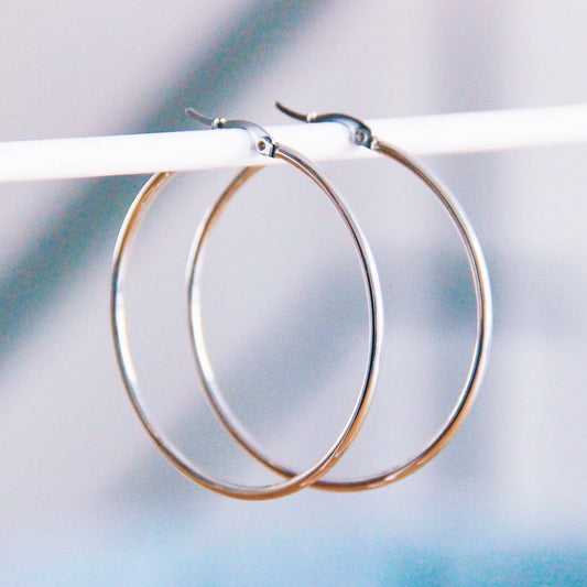 RVS creol 50mm 'basic' - zilver