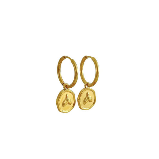 Mermaid Tail Oorringen - Goud