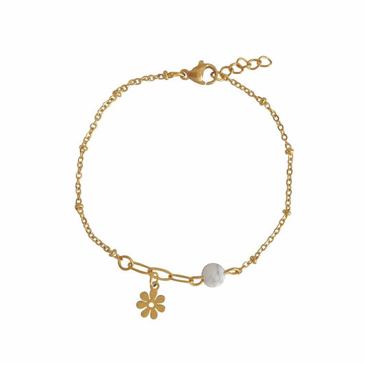 Armbandje Howliet & Bloem Bedeltje - Goud