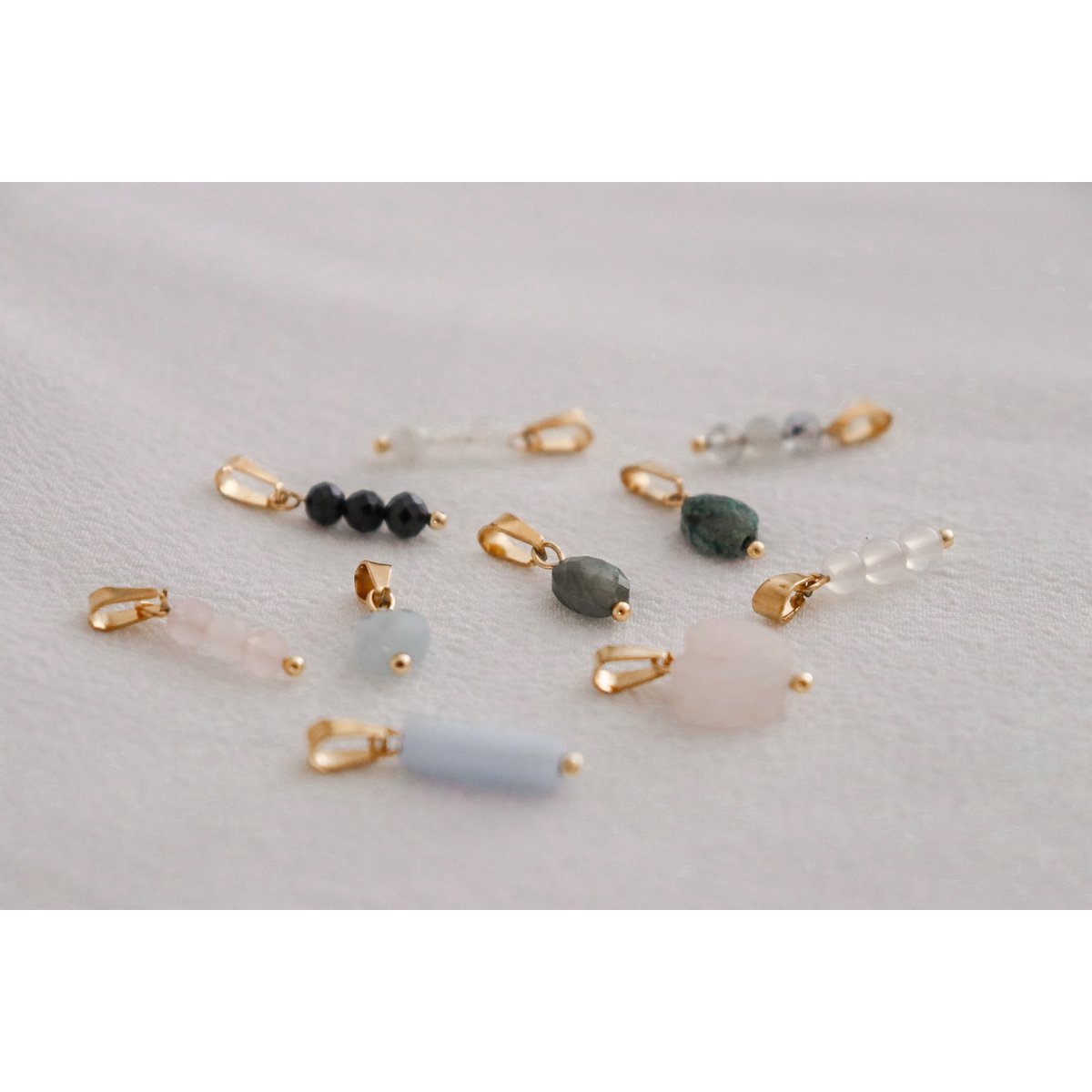 Edelsteen Ketting Hangers - Zilver