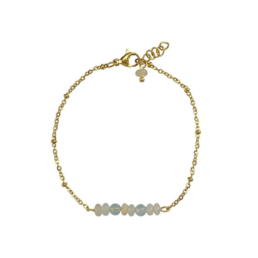 Armband Aquamarijn & Aventurijn - Goud