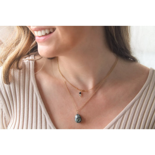 Ketting Kambaba Jaspis - Goud