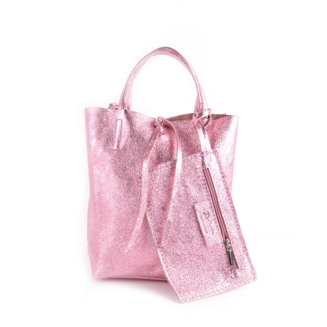 Lederen Mini shopper Metallic | 5526331