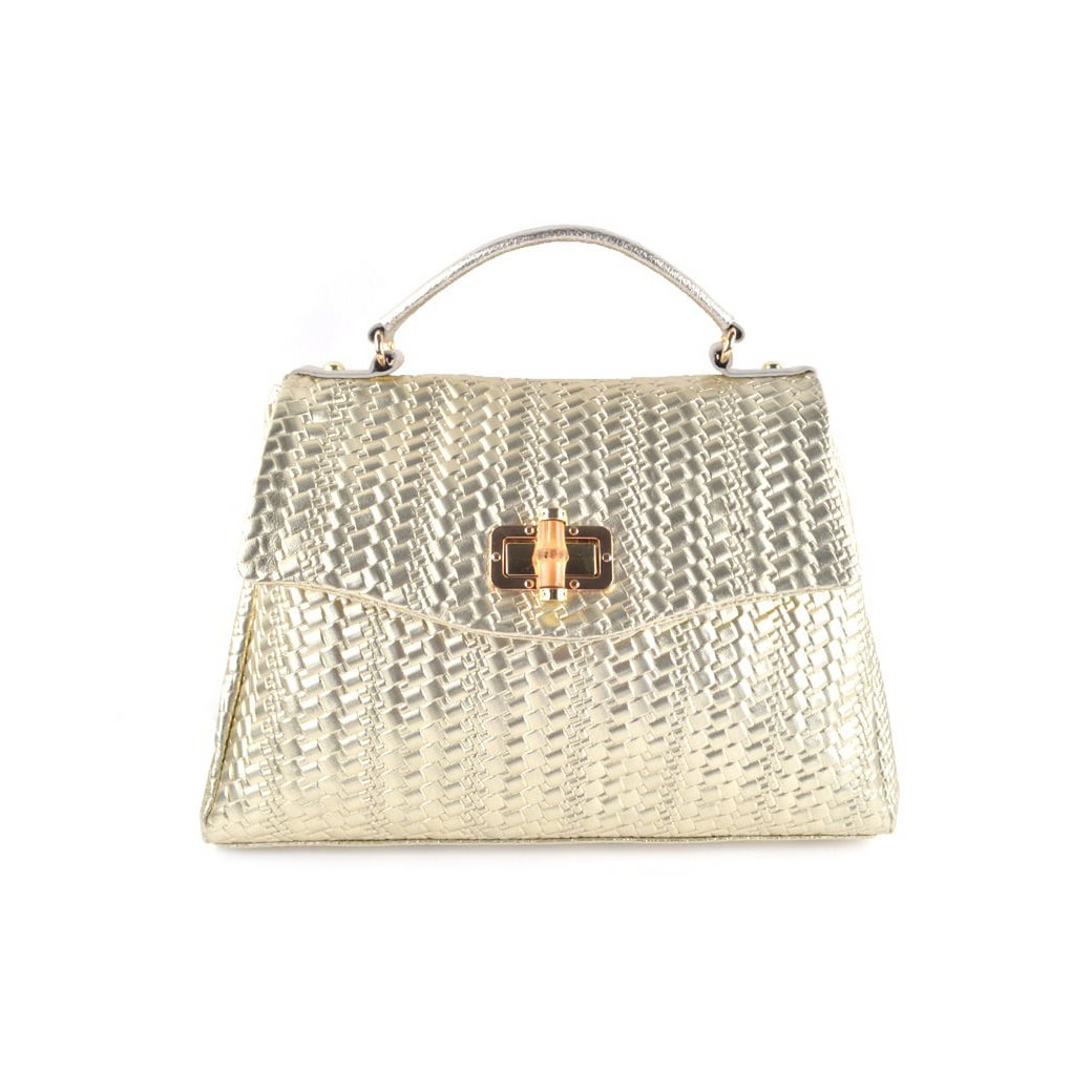 Lederen handtas metallic | 9001450