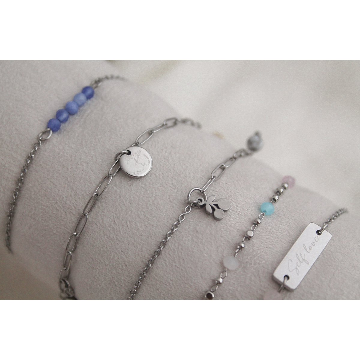 Armbandje Howliet & Kersje - Zilver