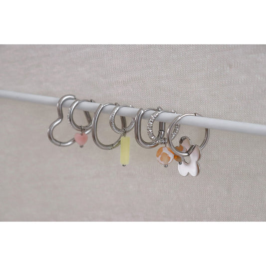 Chunky Ovalen Oorringen - Zilver
