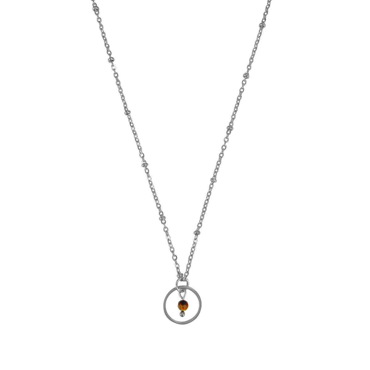 Ketting Tijgeroog Ring - Zilver