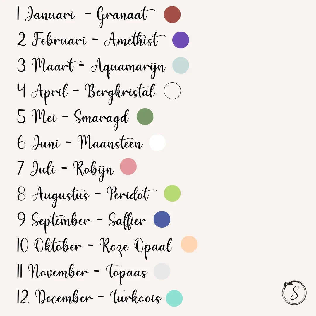 Geboortesteen Armbandjes - Zilver (per maand te bestellen)