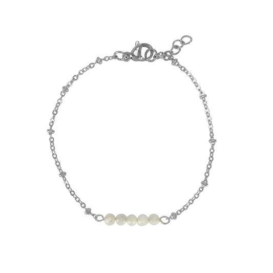 Armband Maansteentjes Facet - Zilver