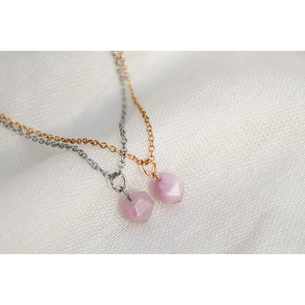 Ketting Chalcedoon - Goud