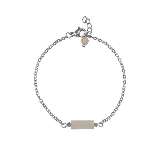 Armband Rozenkwarts & Hematiet - Zilver