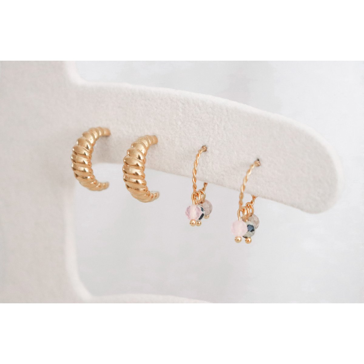 Chunky Croissant Hoops - Goud