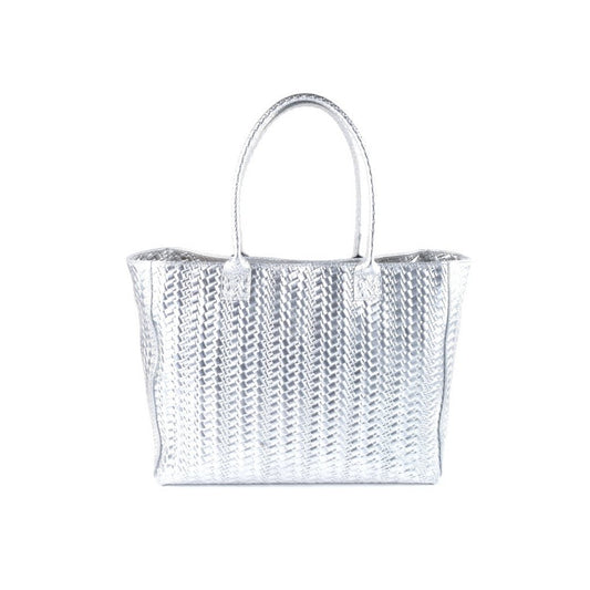 Lederen handtas metallic | 552210