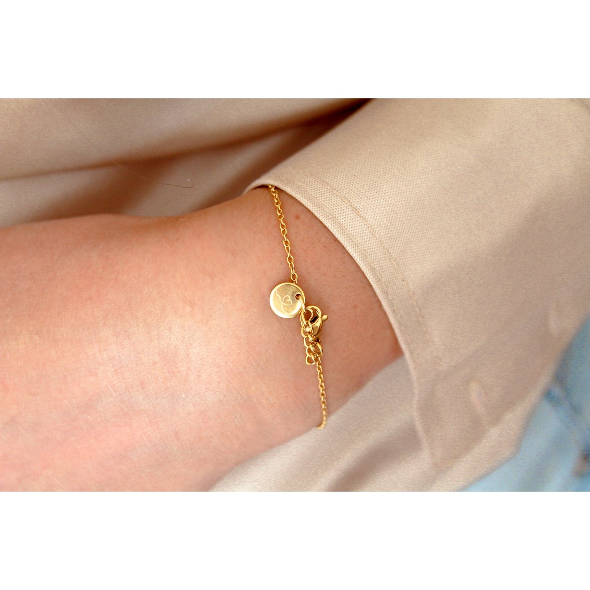 Armbandje Love Bedel - Goud