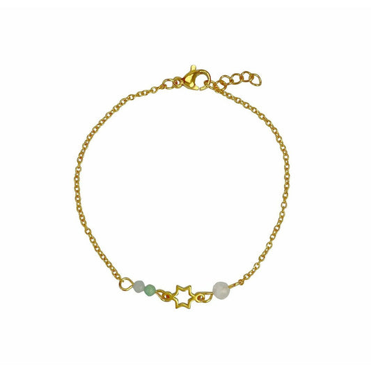 Armbandje Edelsteentjes & Sterretje - Goud