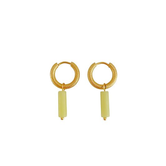 Lemon Jade Oorringen - Goud