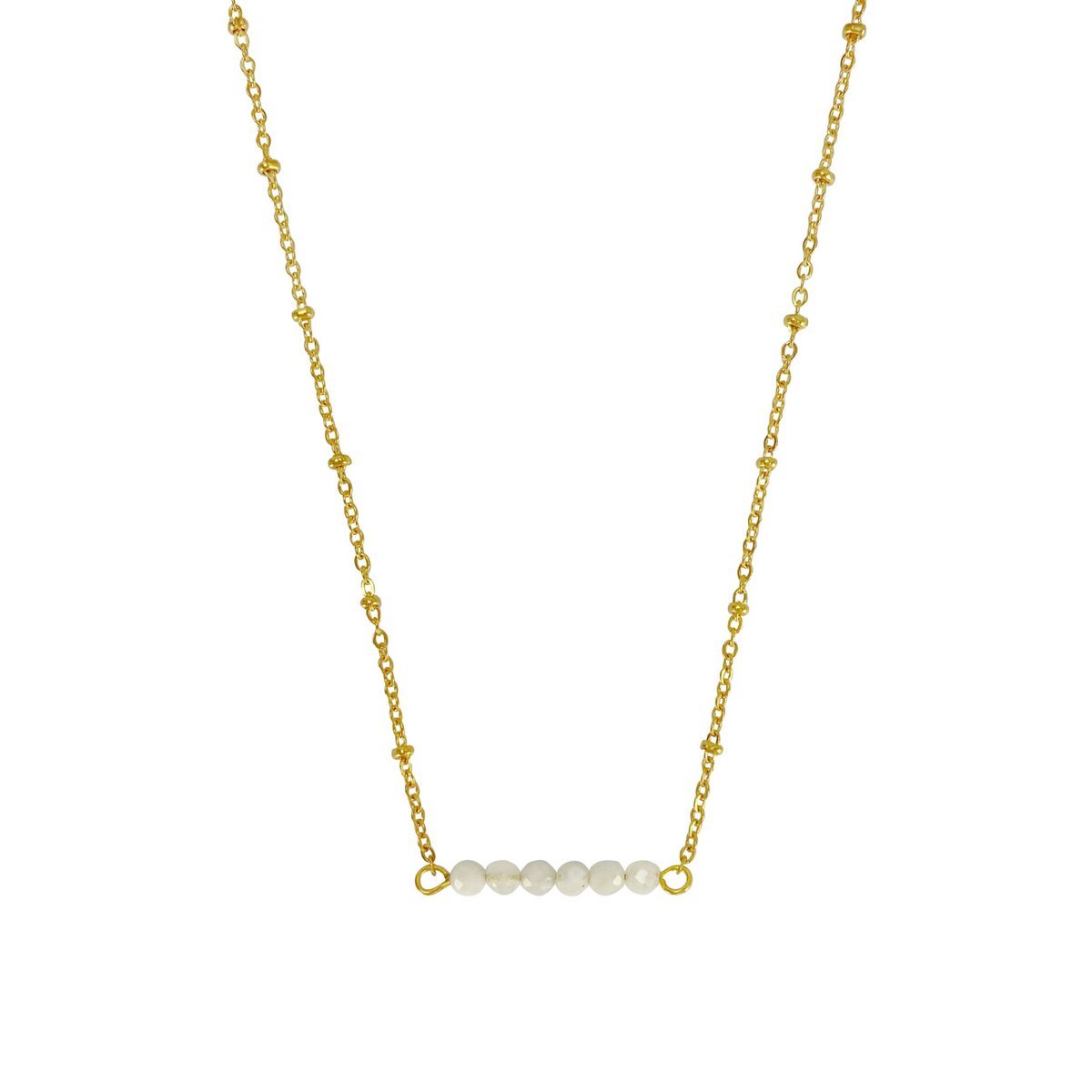 Ketting Maansteentjes Facet - Goud