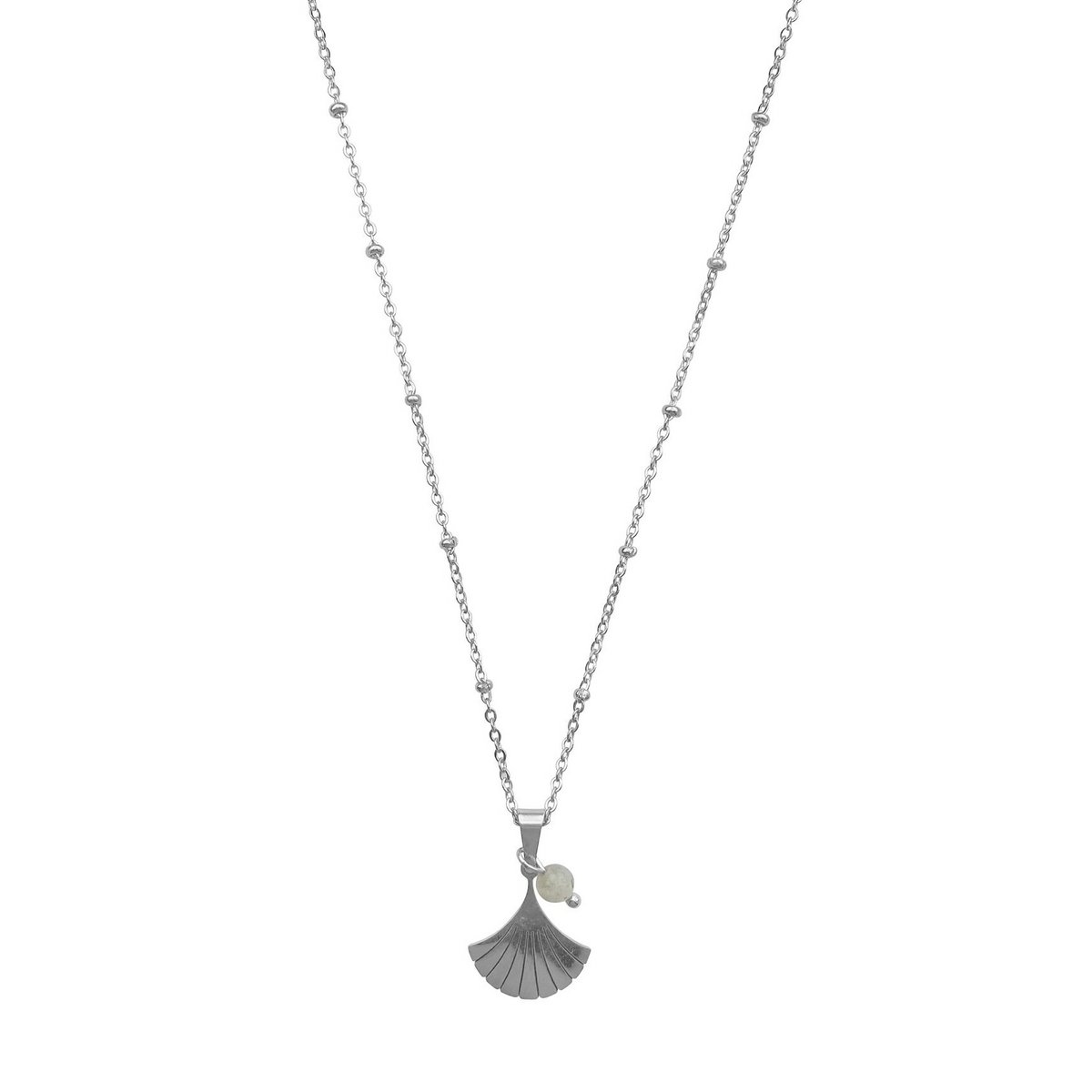 Ketting Gingko & Labradoriet - Zilver