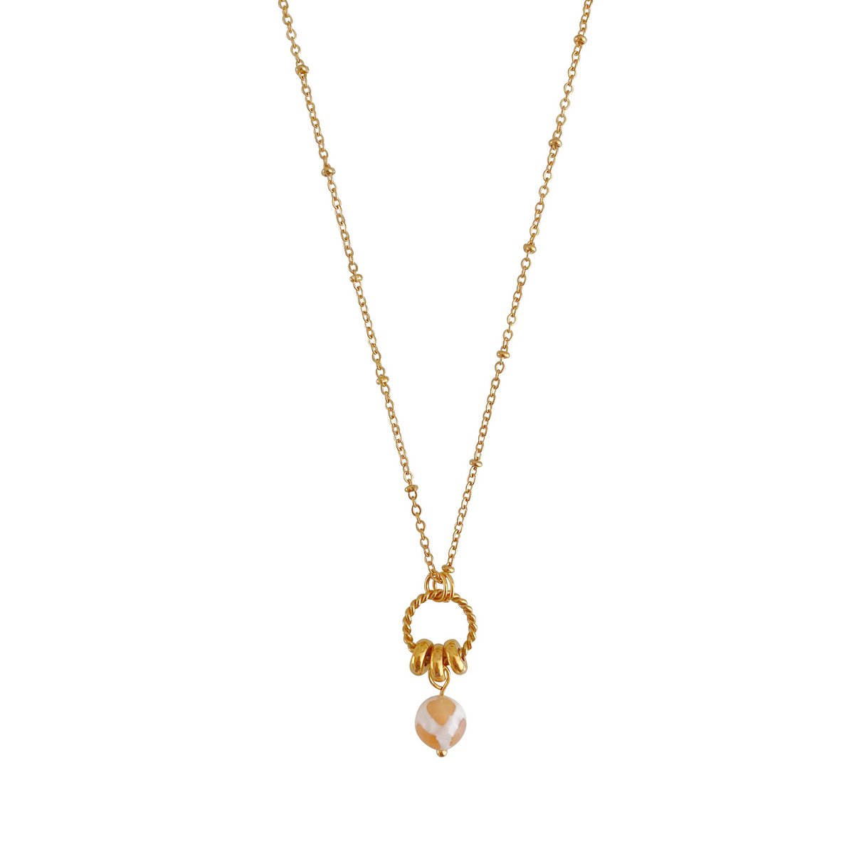 Dzi Agaat Ketting - Goud