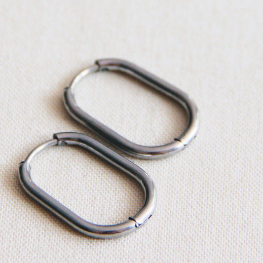 EA561: RVS creool ovaal 16mm "basic" - zilver