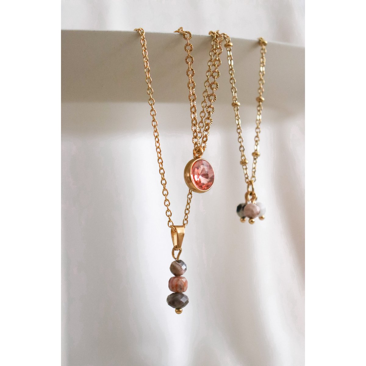 Energie Edelsteen Ketting - Goud