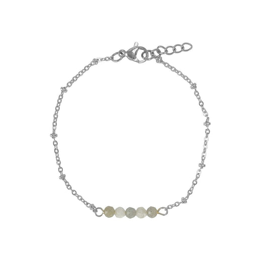Armband Maansteen & Labradoriet - Zilver