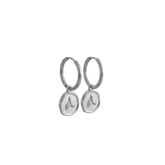Mermaid Tail Oorringen - Zilver
