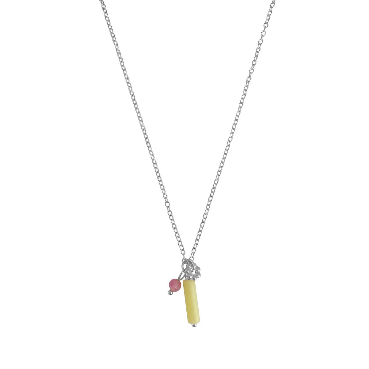 Lemon Jade & Toermalijn Ketting - Zilver