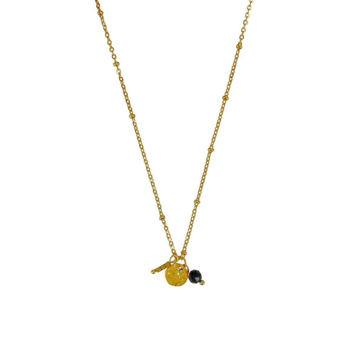 Ketting Goud Obsidiaan & Hematiet - Goud
