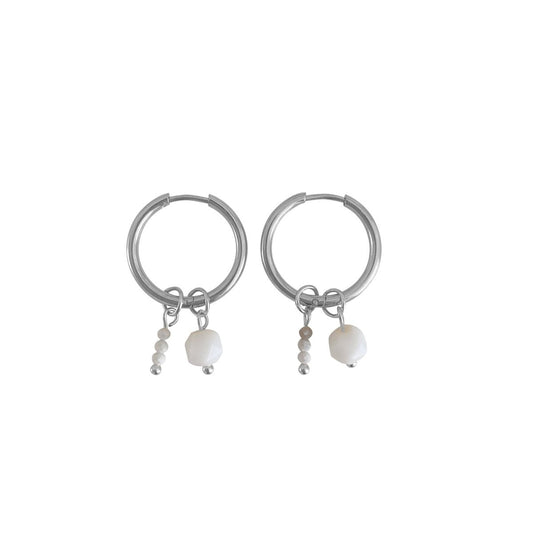 Oorringen Howliet & Onyx - Zilver