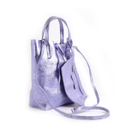 Lederen Mini shopper Metallic | 5526331