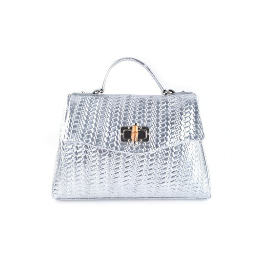 Lederen handtas metallic | 9001450
