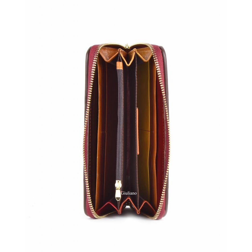 Lederen portemonnee | Multicolor