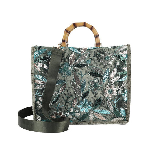 Kunstlederen pailletten handtas | 80138
