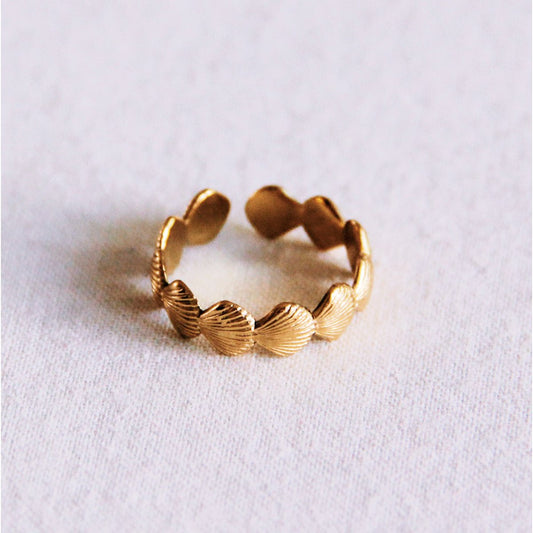 Verstelbare ring met schelpen