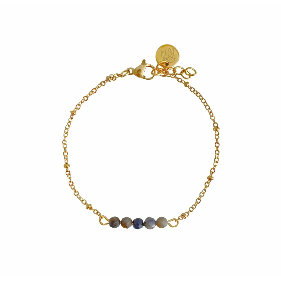 Saffier & Stay Wild Armband - Goud