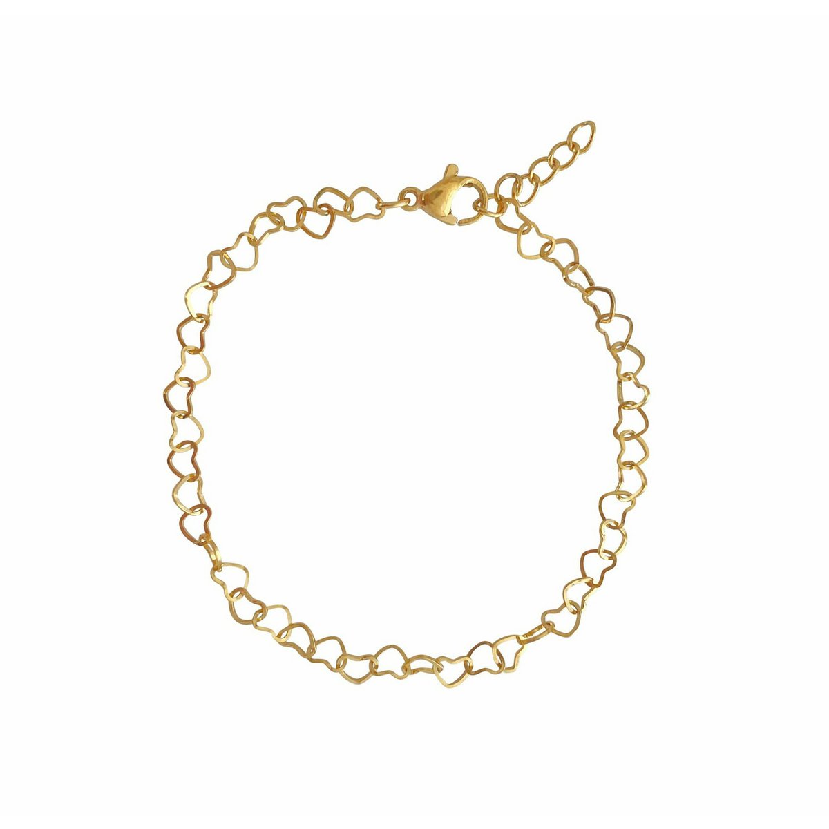 Armband Hartjes Schakel - Goud