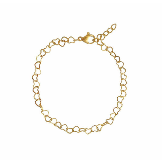 Armband Hartjes Schakel - Goud
